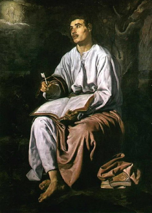 Portrait of John the Evangelist on Patmos 1618-Velazquez 