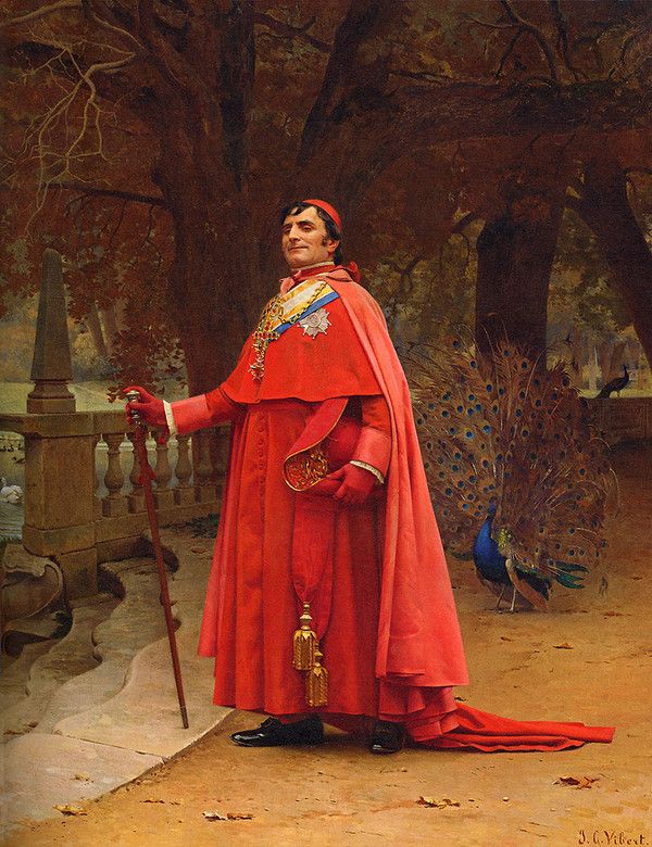 Jean-Georges VIBERT (1840-1902) The Preening Peacock 