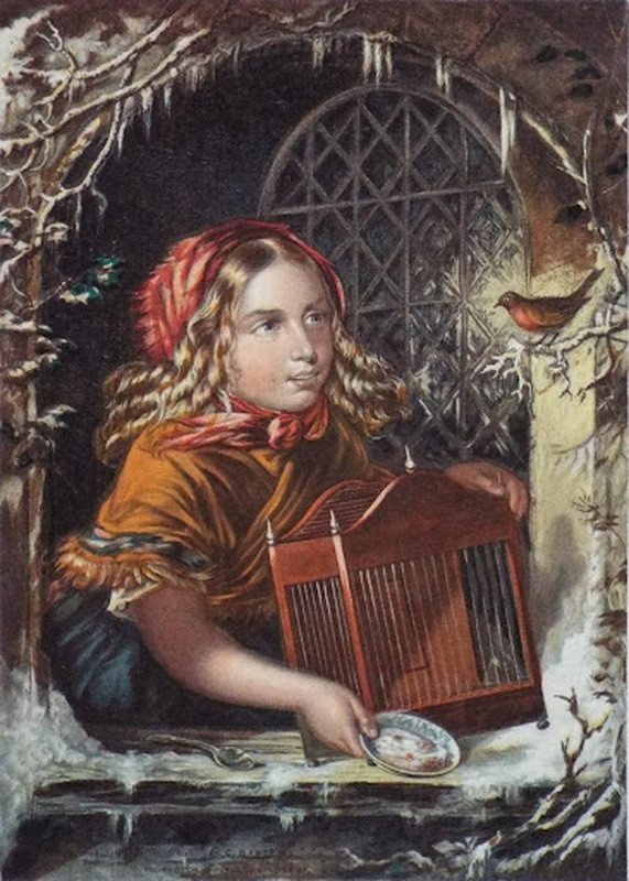 Come, Pretty Robin BY George Baxter